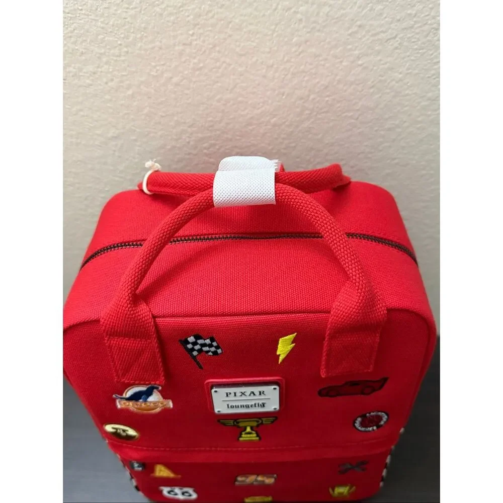Loungefly Disney Pixar Cars Lightning McQueen Embroidered Patches Mini Backpack